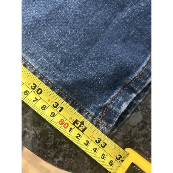 Five Four Jeans Mens Size 34 X 33 Dark Blue Wash Straight Cut 5 Pockets Mid Rise - Picture 6 of 7